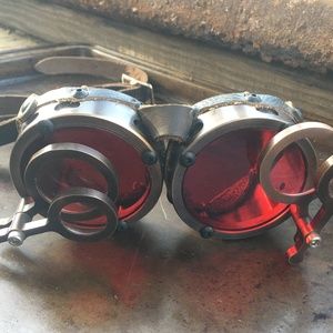 Steampunk Burning Man Aviator Inspector Goggles Cosplay Dystopian